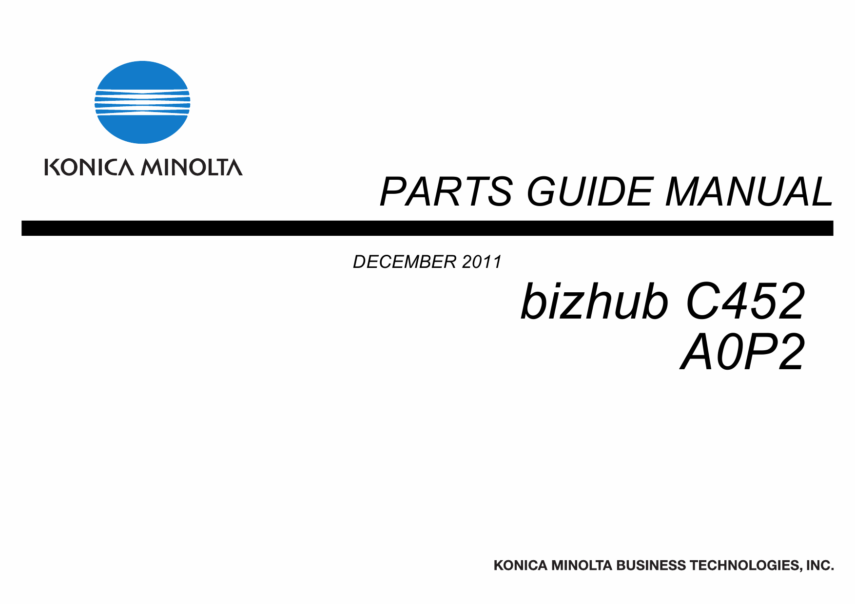 Konica-Minolta bizhub C452 Parts Manual-1